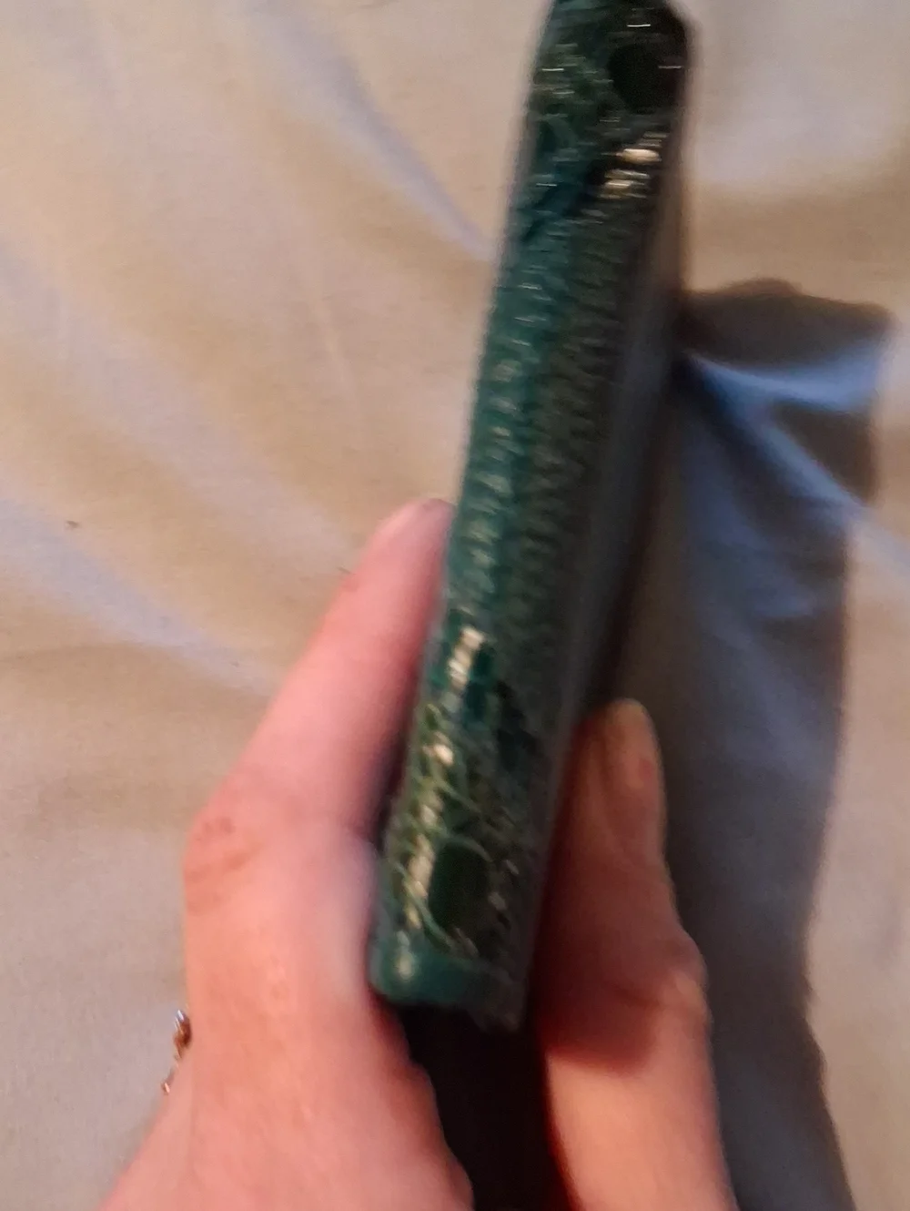 Textured Teal Women's Wallet - Elegant Patchwork Design